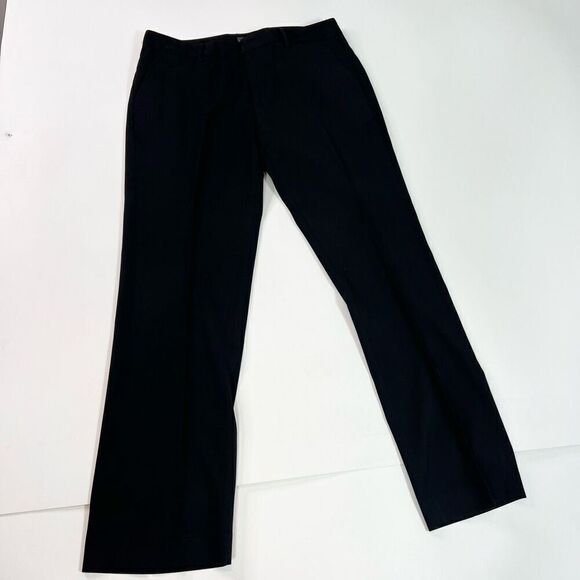 Kenneth Cole Reaction Trouser Mens 33/32 Black Straight Casual Dress Pants - Picture 1 of 11